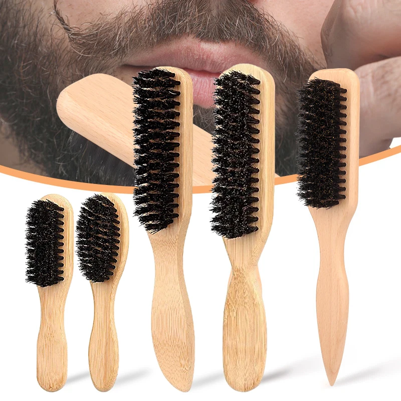 

Трансграничный бестселлер: щетка для бороды, женская щетка для укладки, расческа из бамбуковой и деревянной щетины, инструмент для волос и красоты"