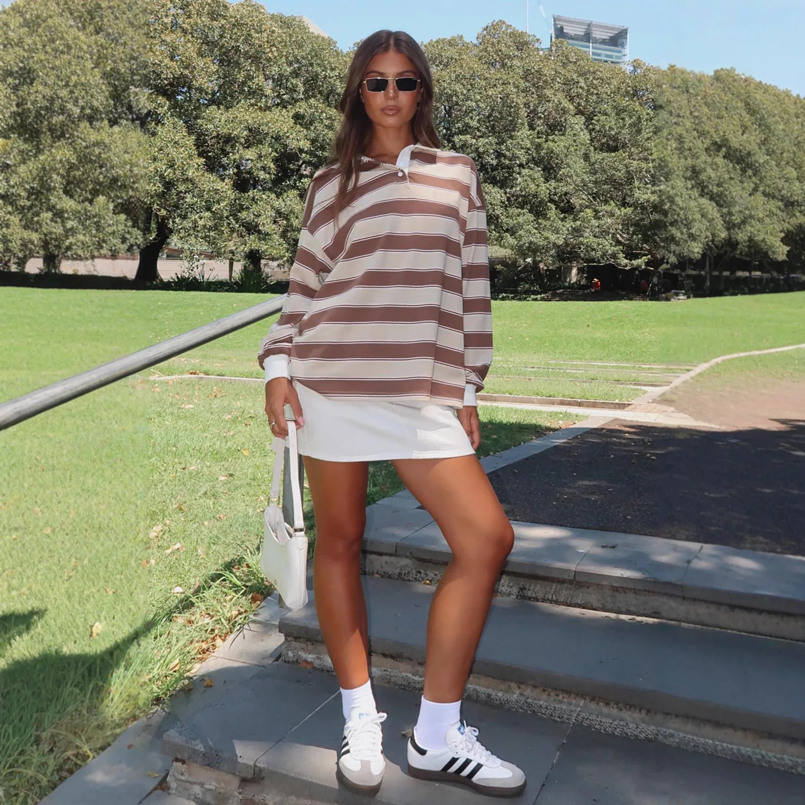 Warmes gestreiftes Oberteil, l – Streetwear Brand Top Bewertung und Preis