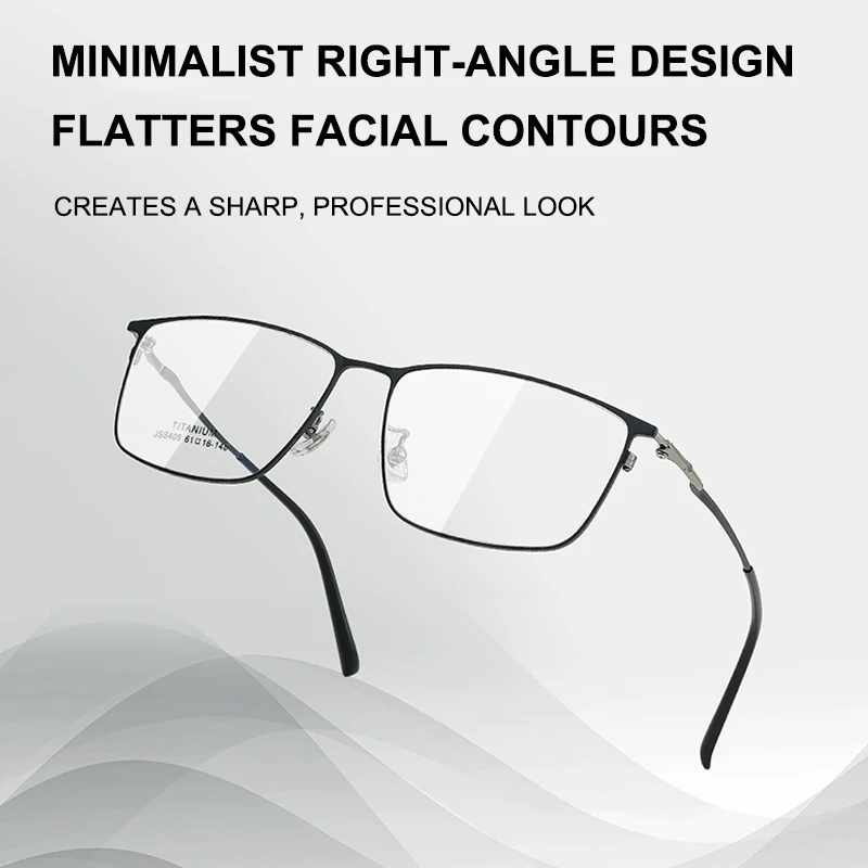 

Новые мужские оправы для очков в титановой оправе, деловые и повседневные оправы в полной оправе, сверхлегкие модные очки в стиле ретро