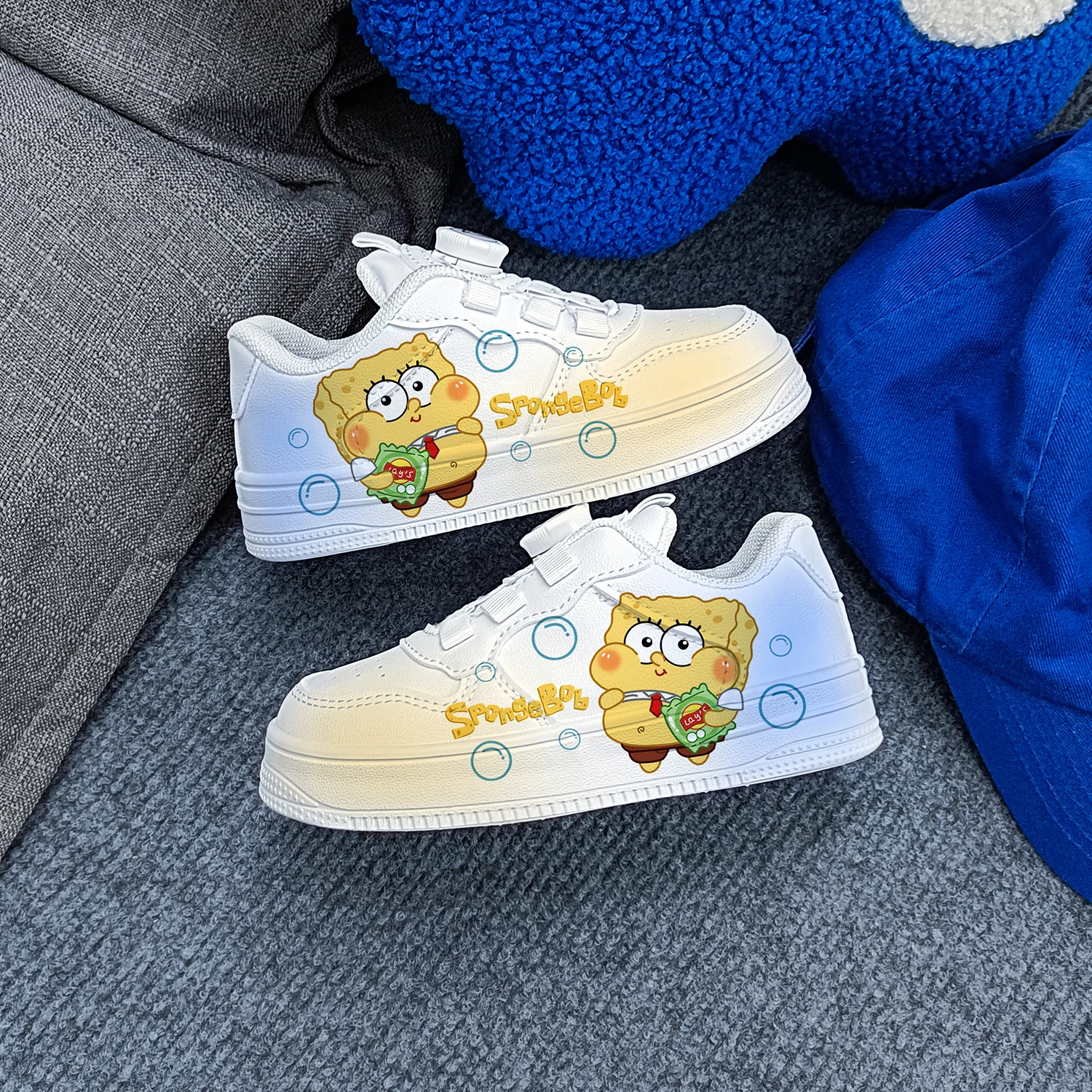 

Original kids cartoon SpongeBob SquarePants princess cute Casual shoes soft sports shoes for girlfriend gift EU size 25-38