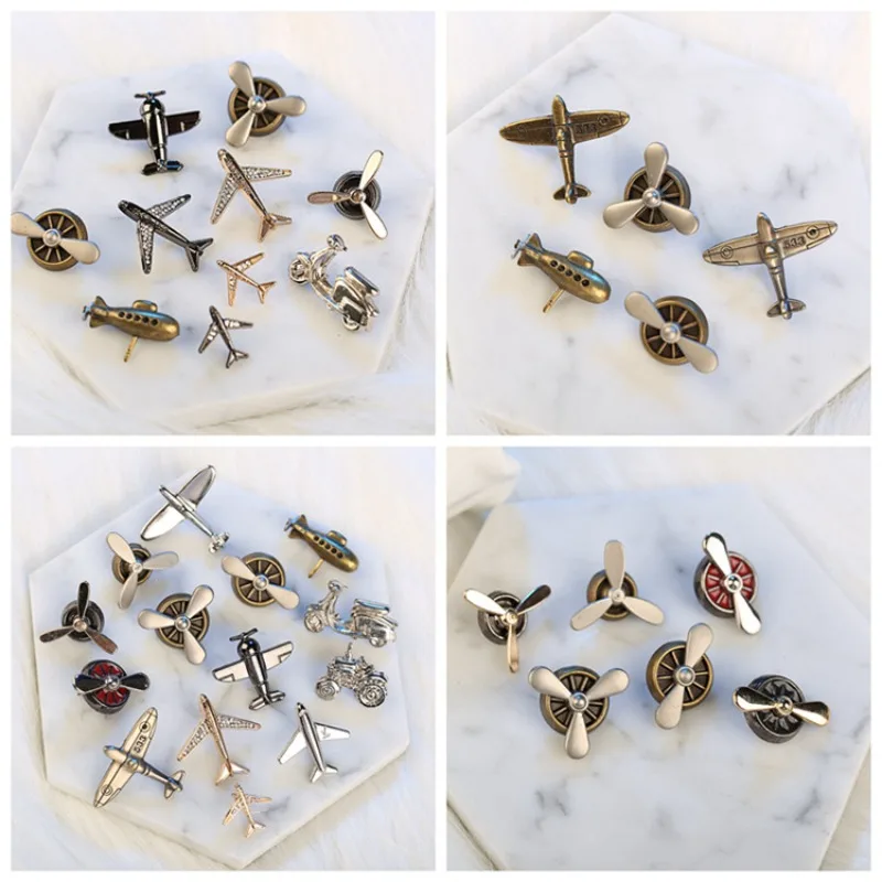 

DIY Vintage Metal Airplane Motorcycle Engine Pin Brooch for Men Women Unisex Suit Shirt Lapel Clothing Decoration