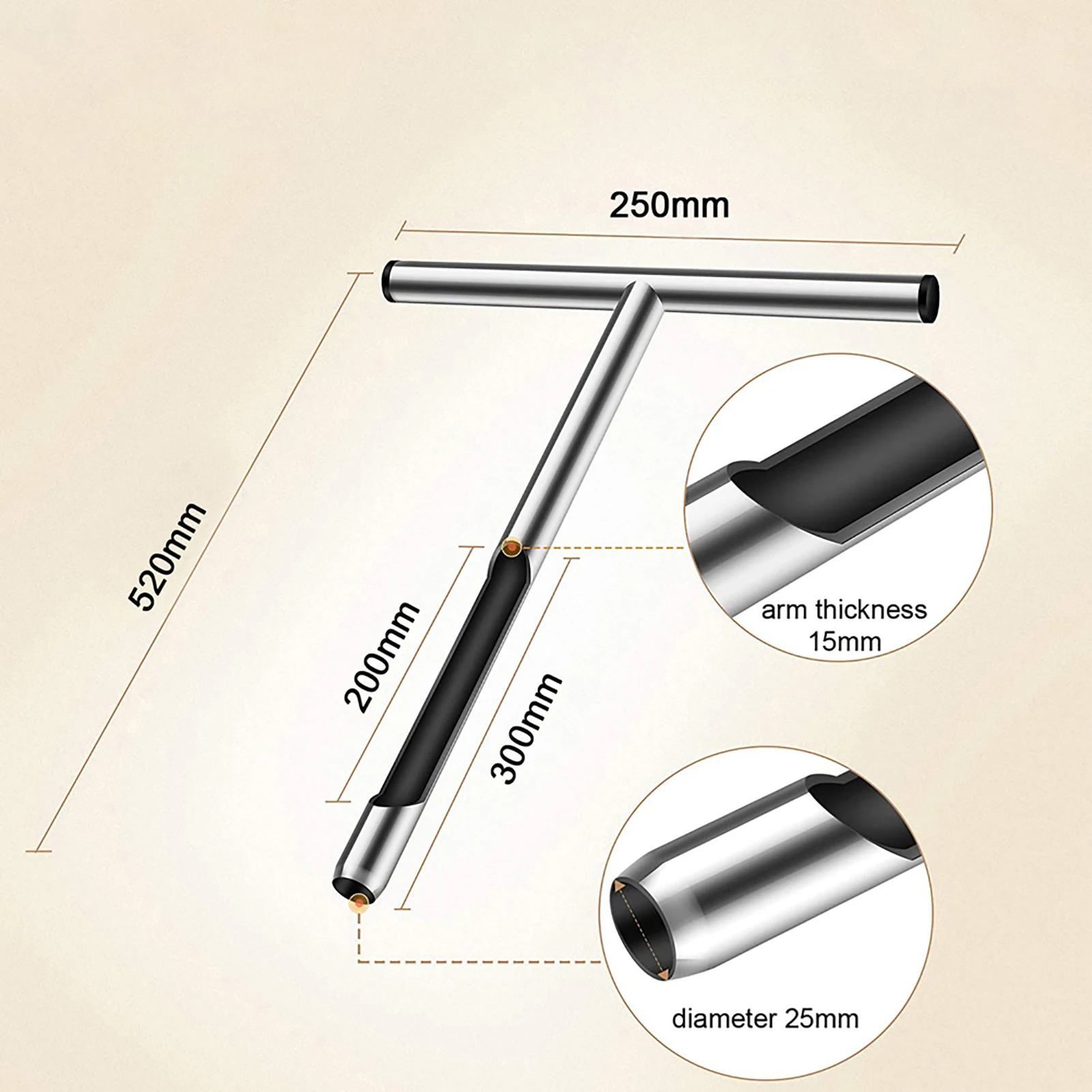Portable Soil Sampler T Handle Stainless Steel Handheld Soil Sampling Tool for Home Garden Lawn Maintenance Soil Sampler