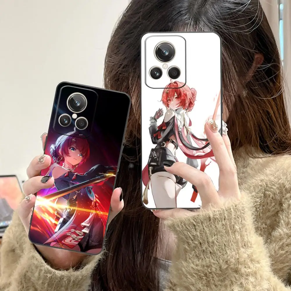 

Wuthering Waves Danjin Phone Case for Realme 15 14 13 12 11 10 9 Pro Plus T i Lite 5G Soft TPU Shockproof Cover