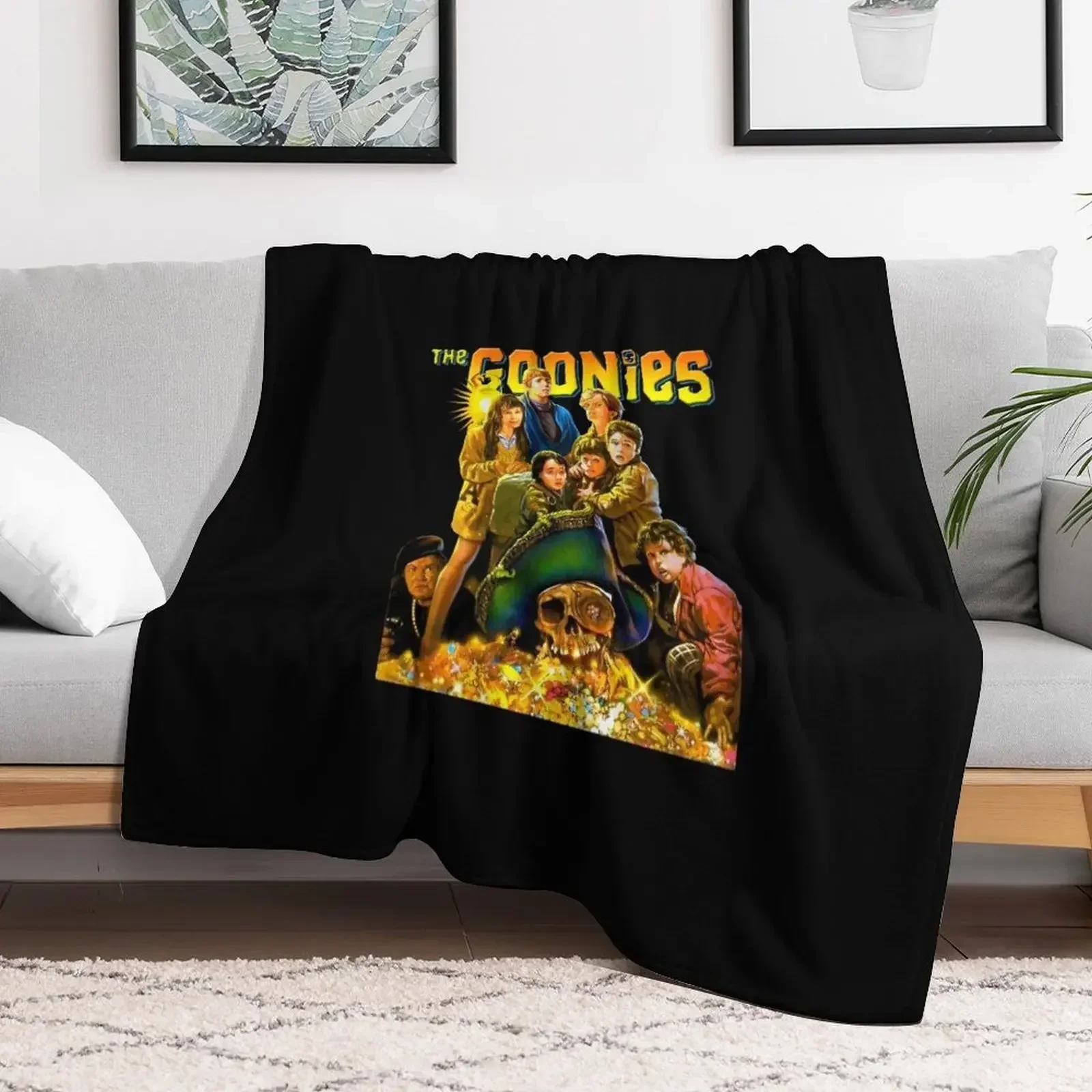 THE GOONIES tee Gift For Fans, Gift T-Shirt For Women, Kids, Adults Men, Halloween day, Thanksgiving, Chritsmas da Throw Blanket