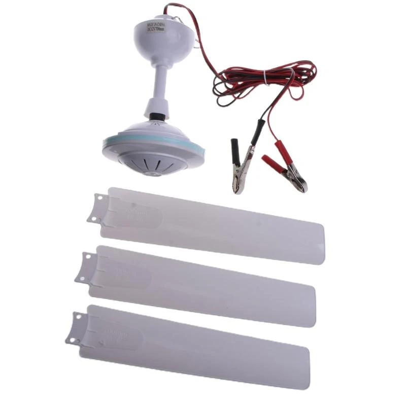 DC12V Haushalt Stummschaltdecke Baldachin Fan Hanging Camping Zeltbügel -Lüfter für Wanderbeschläge Freien