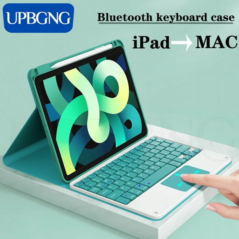 

UPBGNG Touch Keyboard Case for IPad Air 5 2022 Air 5th 10.9" / IPad Por 11 2021 / IPad Mini 6 Bluetooth Mouse Wireless Keyboard