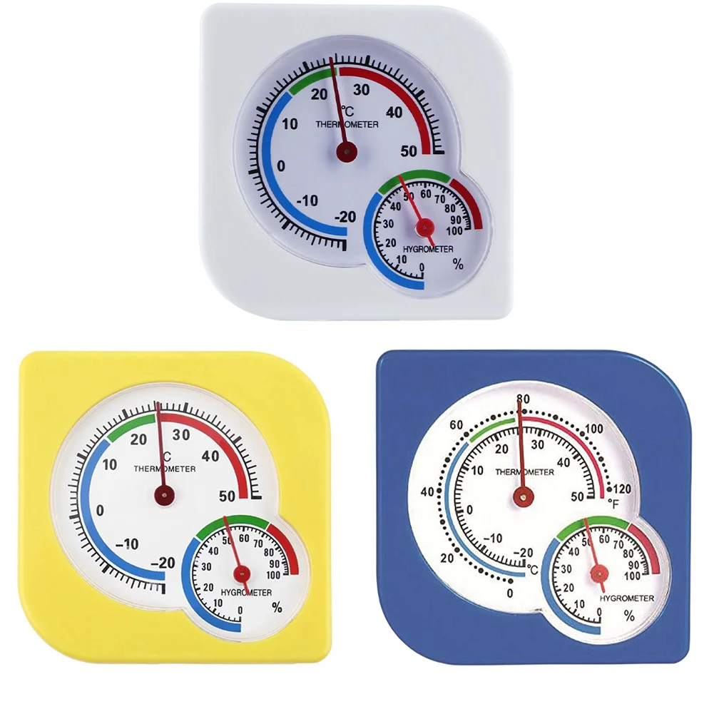 Temperature Humidity Sensor No Battery Needed Analog Hygrometer Large Numbers for Home/Room/ Outdoor/Offices/Display Mechanical