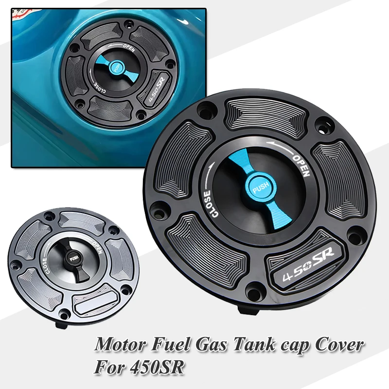 Motorcycle Accessories CNC Fuel Gas Tank Cap Cover Aluminum Keyless For 450SR 450 SR 450SS 2022 2023 2024 2025