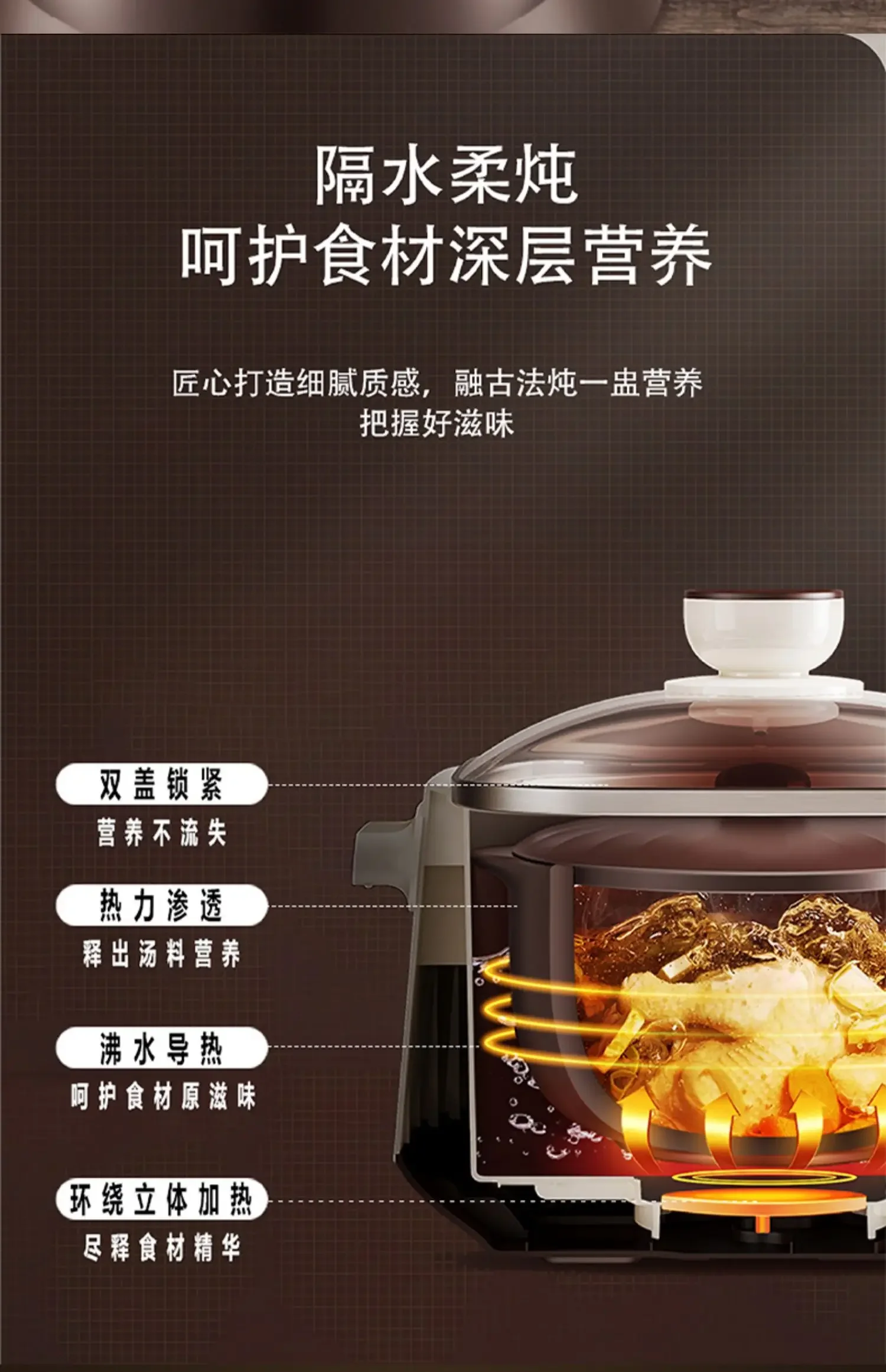 220 فولت SUPOR باخرة كهربائية وعاء سيراميك أوتوماتيكي للطبخ المنزلي عصيدة الحساء