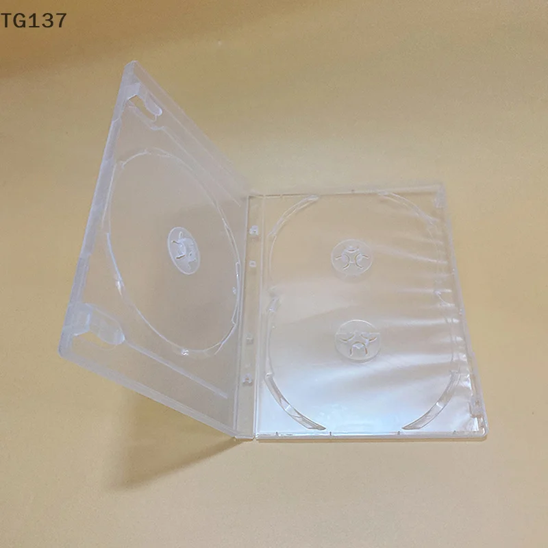 1 قطعة مربع PP البلاستيك الشفاف أسفل CD صندوق فارغ CD حالة حليبي CD حالة سعة 3 أقراص