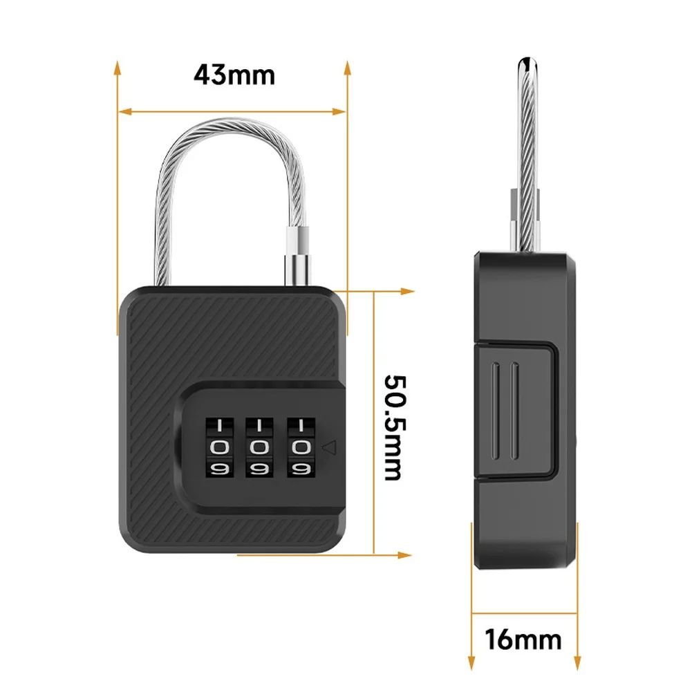 3-Digit Password Combination for Lock Gym Locker Travel Luggage Password for Lock Combination Lock ABS Material