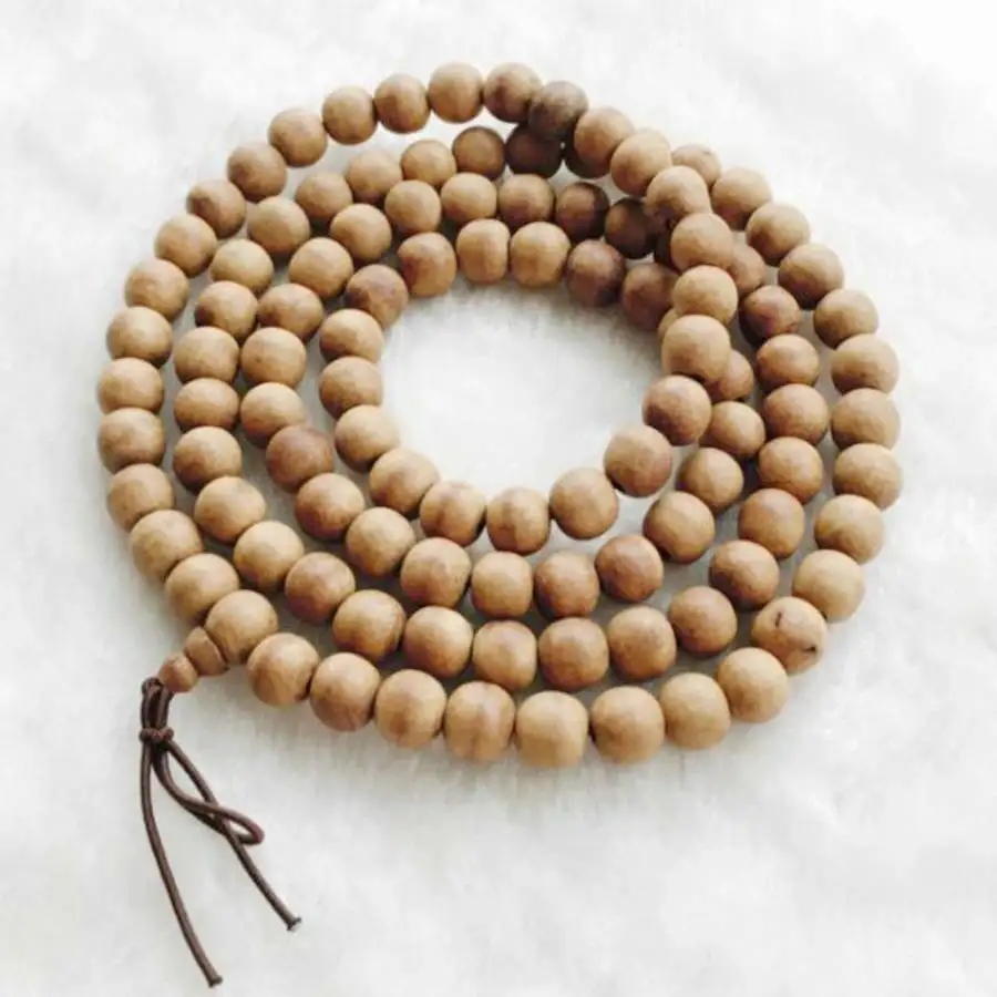 

8mm Aloes wood 108 Buddha Beads Bracelet mala Gemstone Tibetan Women Chaplet Chakra Bohemian Nirvana Men's Bodhi Sacred Prayer