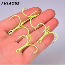 10PCS/box Sea swivels fishing Luminous Quadruple fishing Hooks fishing Lure Hooks bait squid hook silure fishing explosion