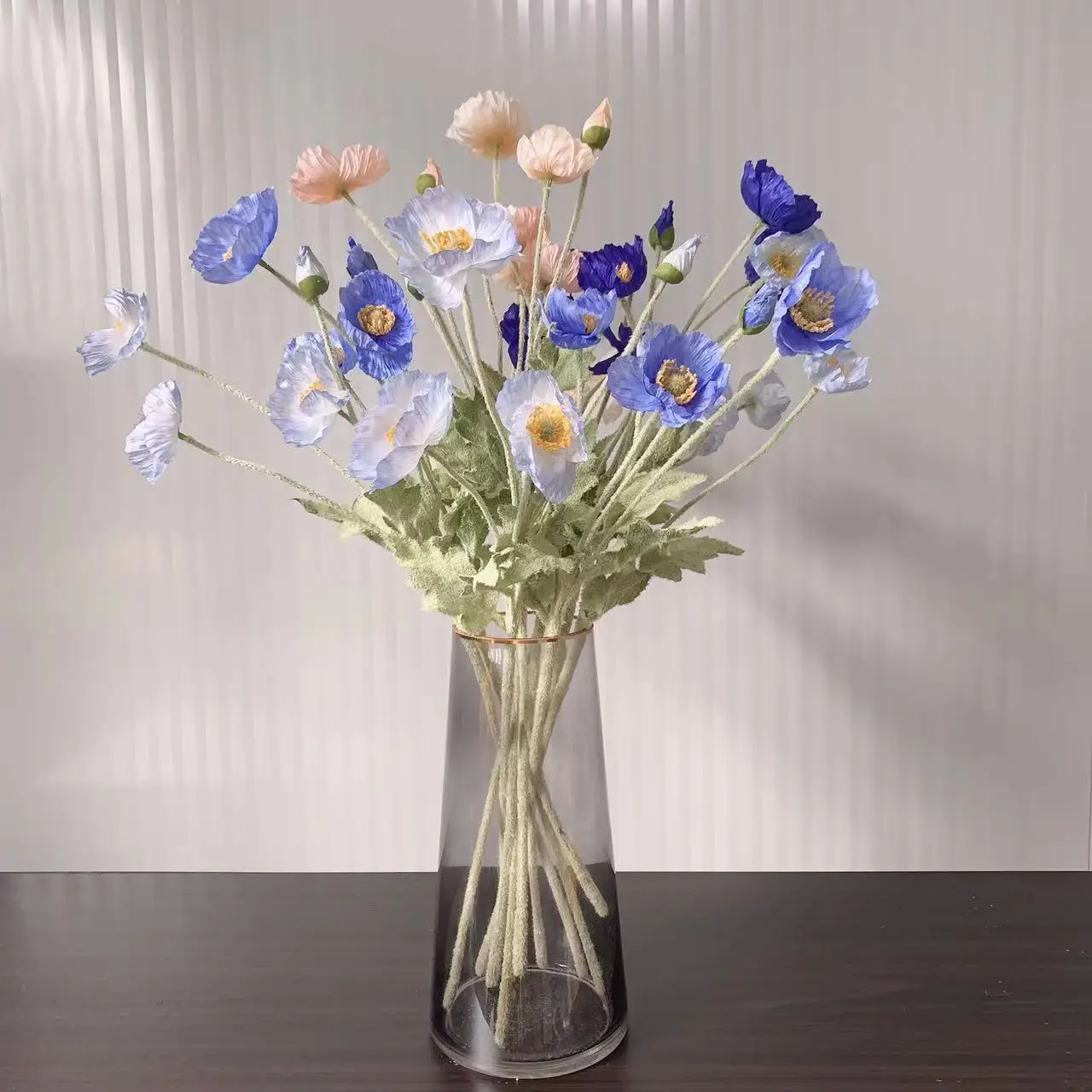 10 Stück/Set Künstliche Beflockte 4-Kopf-Mohnblumen aus Seide für Hochzeitshintergrund, Blumenarrangements, Party, Heimdekoration, Künstliche Mohnblumen – Detail 27