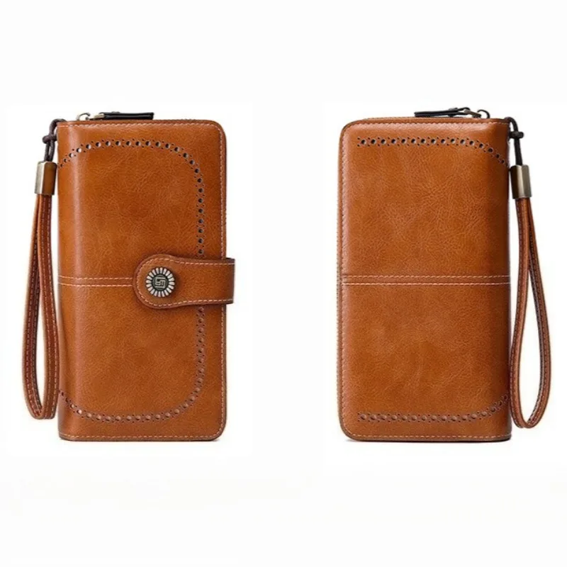 

RFID Anti-Theft Retro Wallet for Women, Multi-Card Zipper, Zipper Buckle, Fashion Coin Wallet, Multi-functional Short Wallet