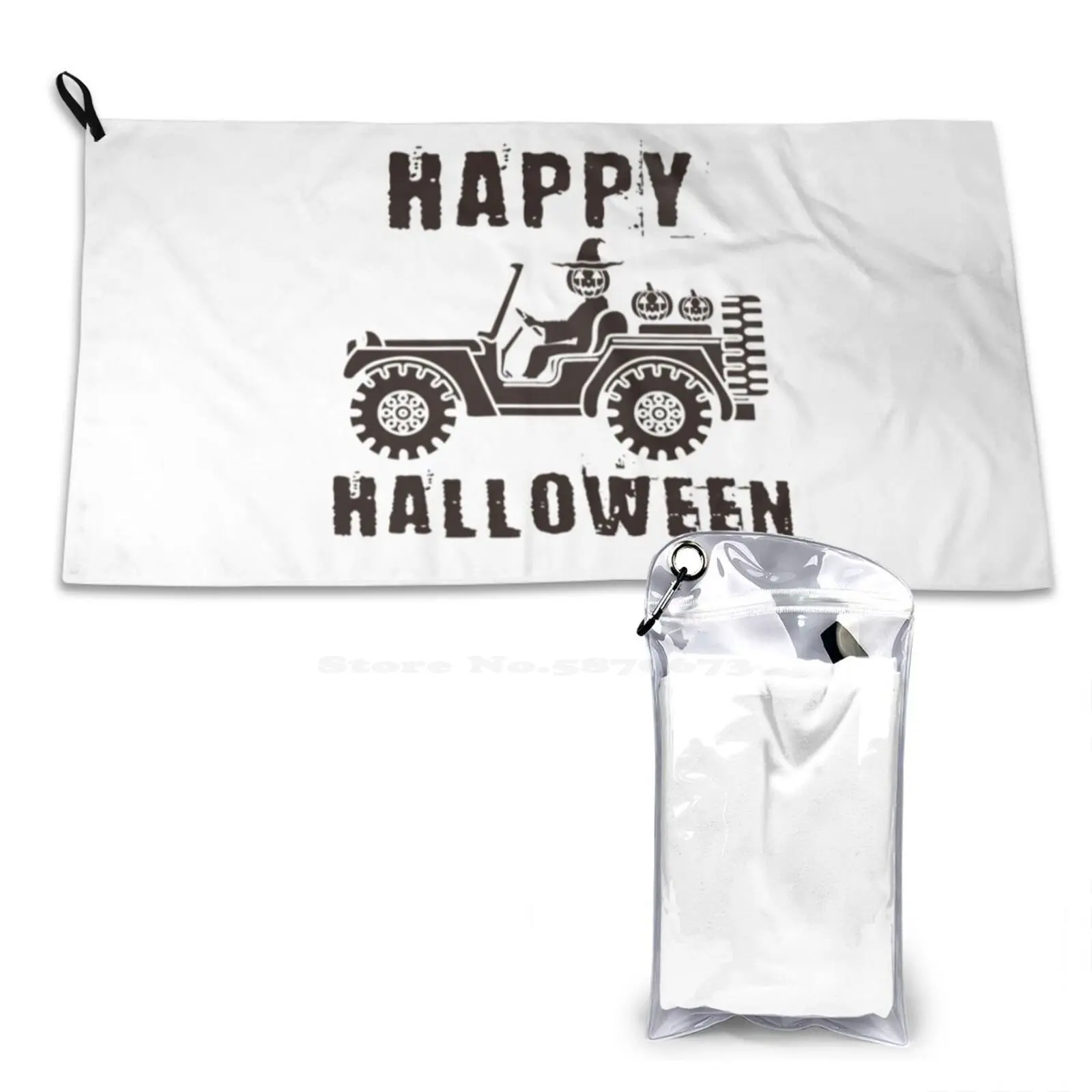 Suv Pick-Up Halloween Creepy Witch Pumpkin Heads I Gift Idea Custom Soft Sport Towels Home Outdoor Idea Birthday Christmas Xmas