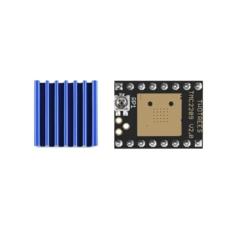 652F TMC2209 V2.0 Stepper Motor Driver with Heatsink for 3D Printer 256 Microsteps 2.5A for SKR1.3 1.4 MKS Robin-Nano view 3