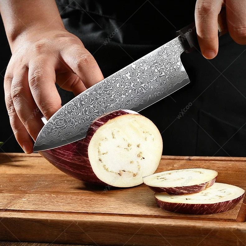 WXCOO 67-layer دمشق الصلب الشيف Kiritsuke سكين Santoku سكين دمشق السكاكين شفرة اليابانية الشيف اللحوم الساطور تقشير الفاكهة