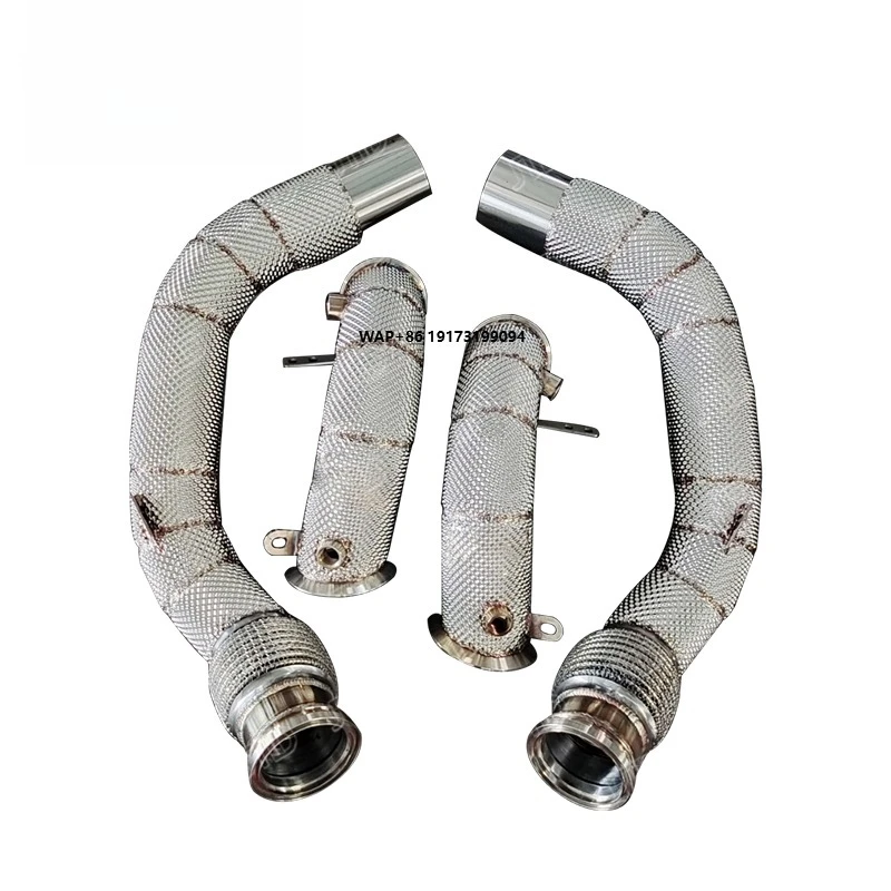 

Performance Front Test Pipes for 2019-2023 X5M F95 X6M F96 Stainless Steel Exhaust Downpipe with Heat Wrap Protection