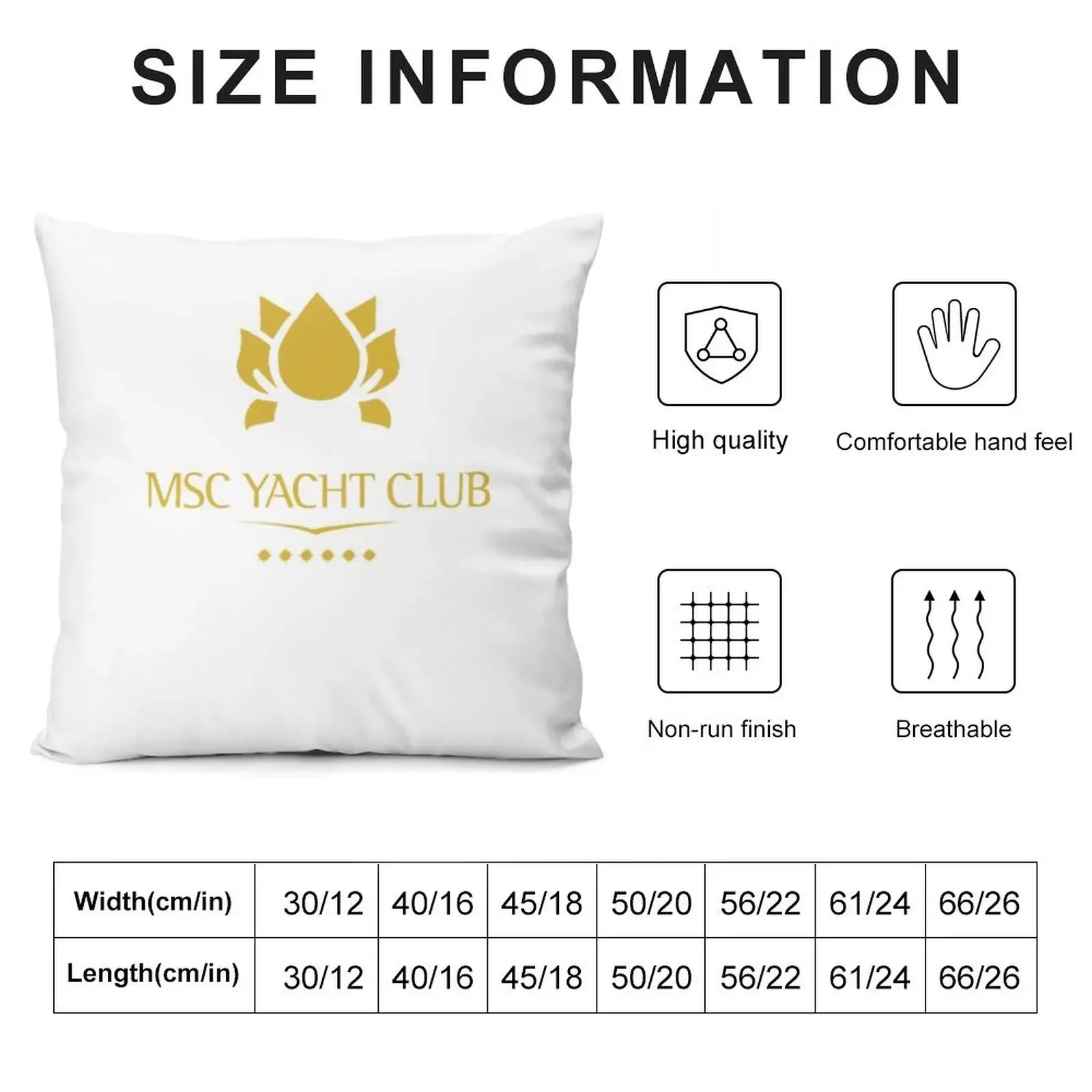 MSC Yacht Club Throw Pillow Pillowcase Cushion Sofa Cushions Luxury Pillow Cover pillow