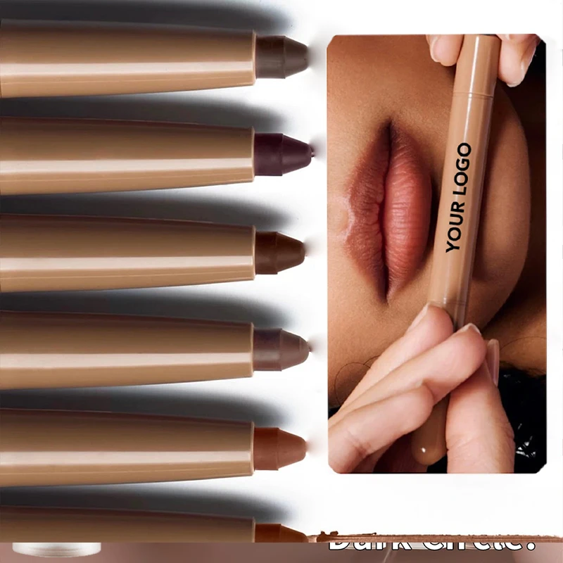 プライベートブランド リップライナー カスタムロゴ 11色 ダブルヘッド シルキー ポリペプチド リップライナー クリーミー 防水 長持ち マットメイク