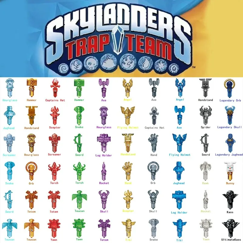 Skylander TRAP ทีมเกมคอนโซลชิปการสร้างคริสตัล NFC การ์ดกับดักสไปโรมังกรจินตนาการของเล่นสำหรับเด็กผู้ชาย