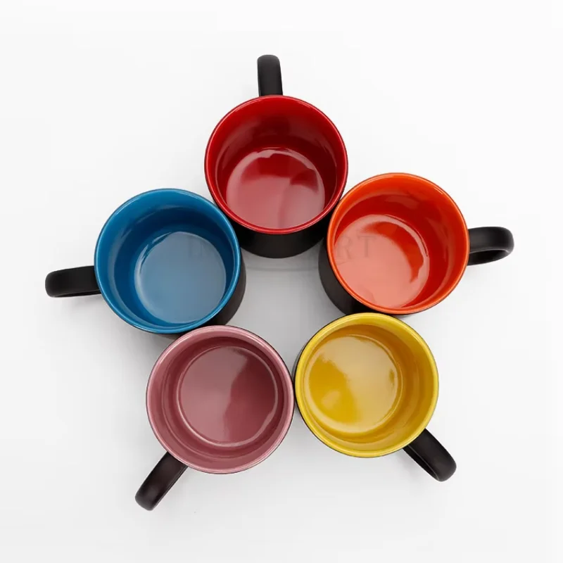 

Набор из 4 кружек для сублимации: меняющие цвет при нагревании, керамические, с цветным внутренним покрытием, для кофе и чая