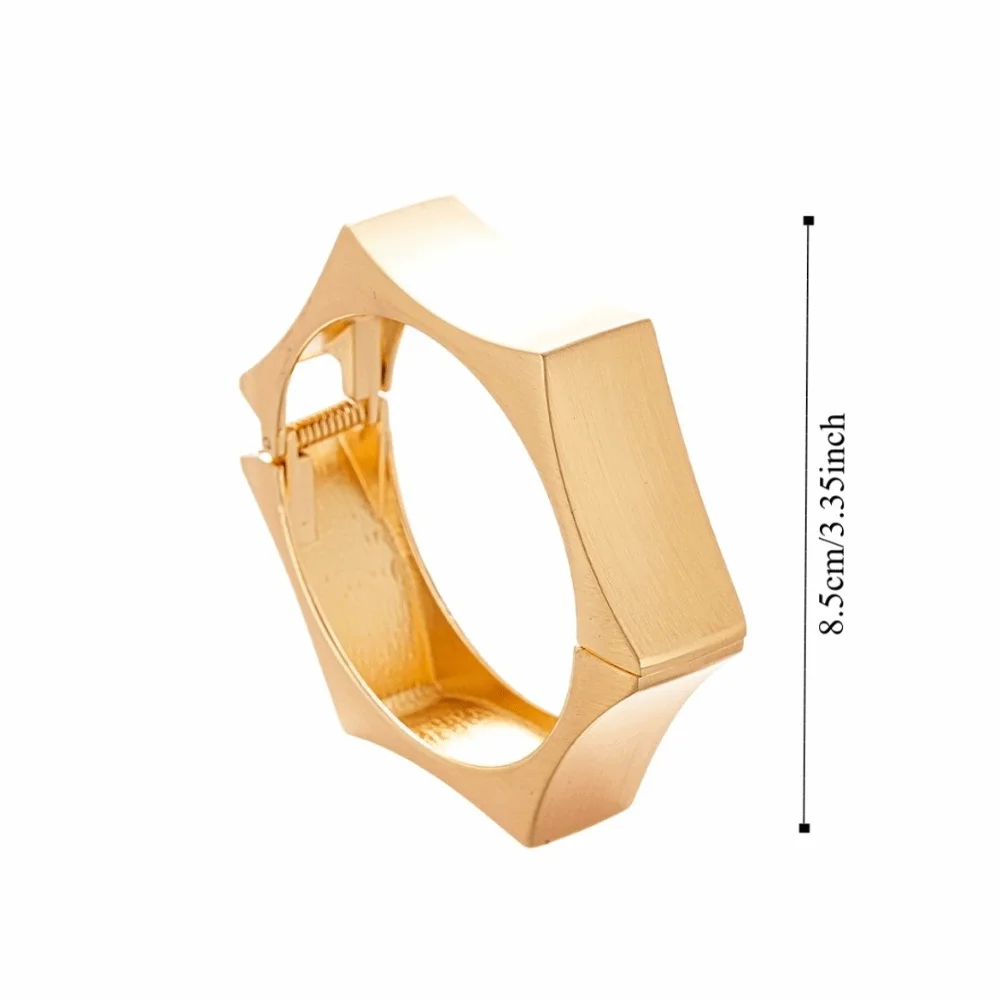 سبيكة معدنية واسعة مفتوحة الإسورة ماتي/لامعة مسدس الكفة أساور الأقلية تصميم مجوهرات اكسسوارات مبالغ فيها سوار الفتيات #5