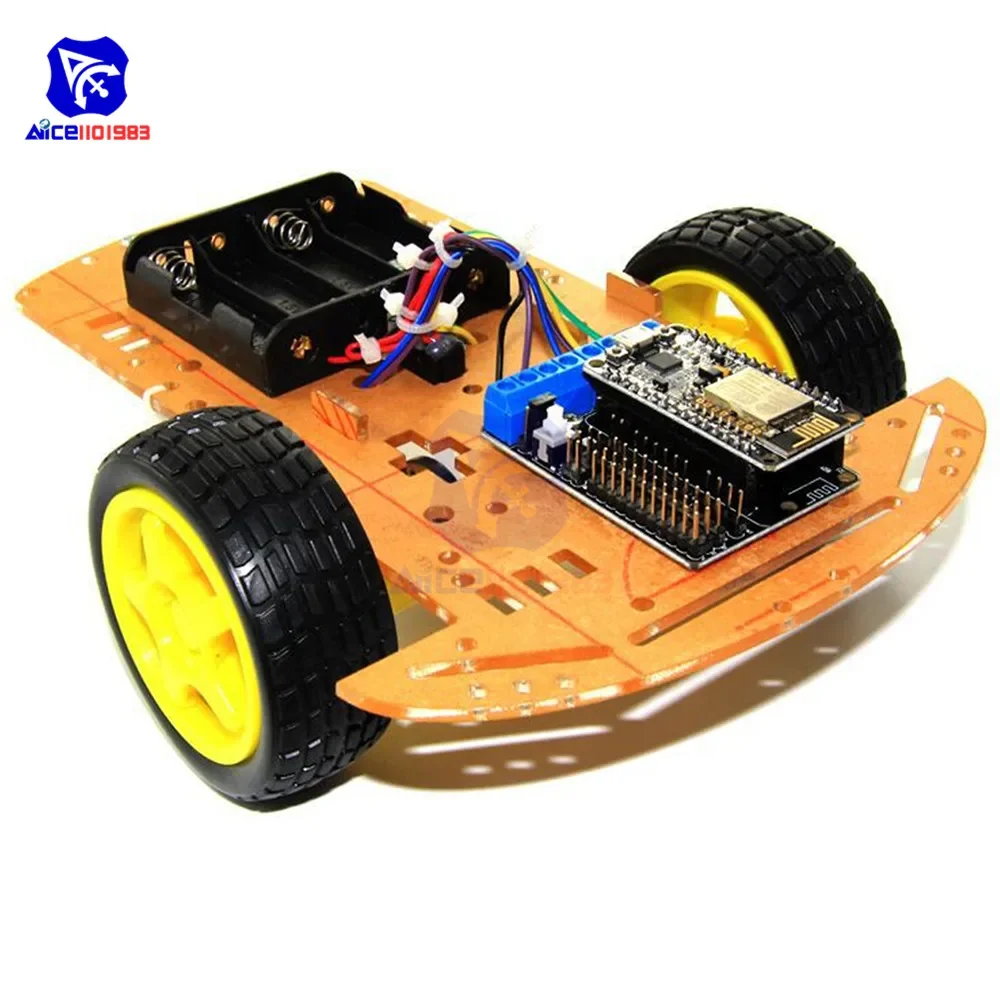 diymore 2WD RC Smart Car Chassis L293D Motor Shield ESP8266 ESP-12E WiFi Module Speed Encoder Education Learing Kit for Arduino