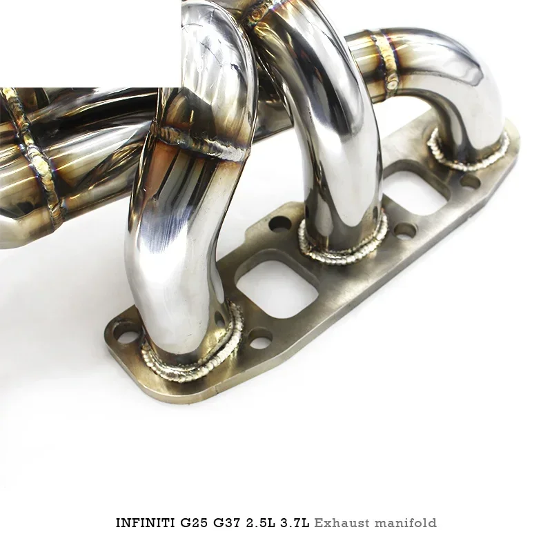 القسم الأول من مشعب الموز INFINITI G25 G37 2.5L 3.7L 2010 رأس عادم فولاذي عالي الجودة للسباق