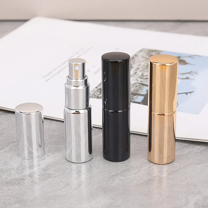 10ML Portable UV Glass Refillable Perfume Bottle With Aluminum Atomizer Spray Bottles Sample Empty Containers