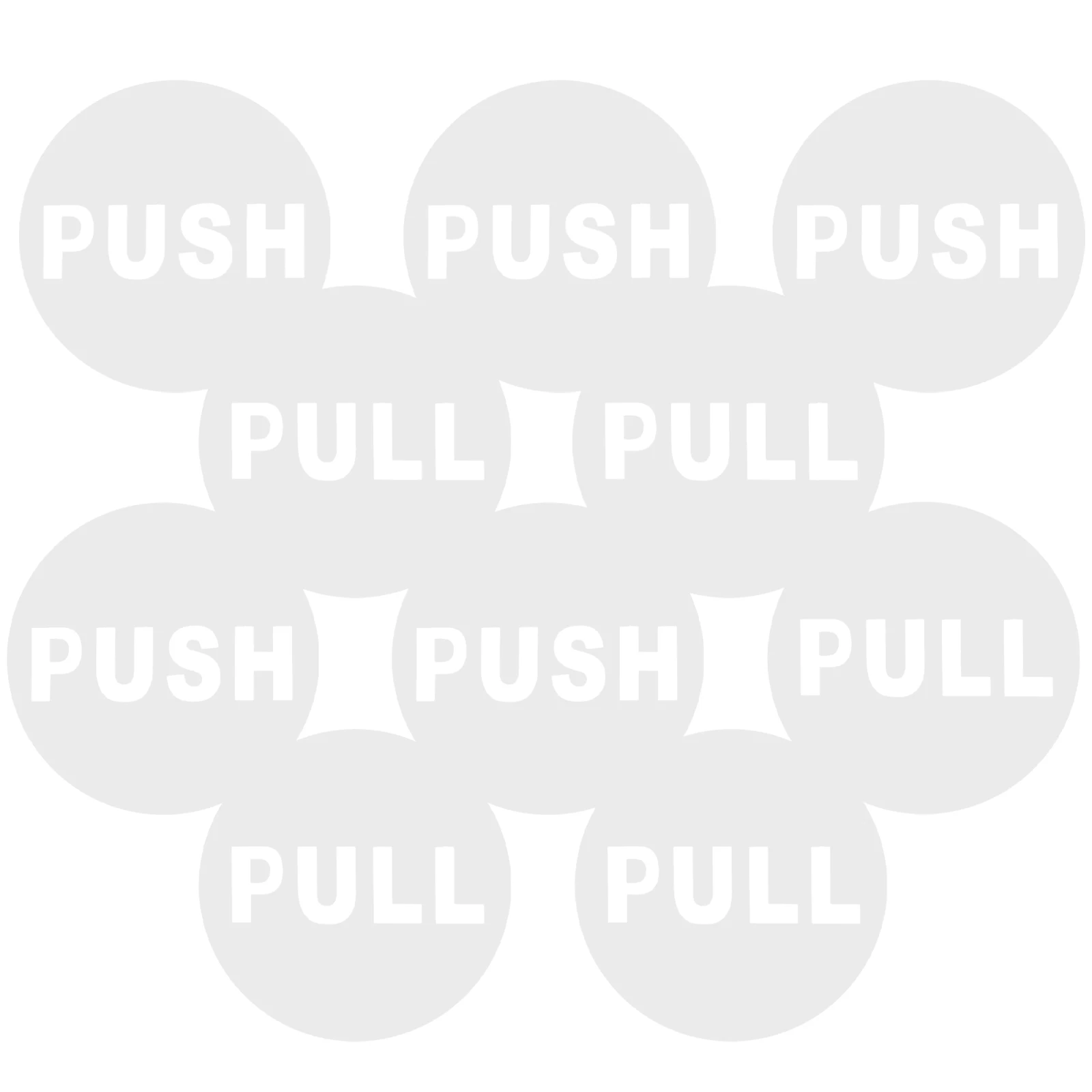 10 مجموعة ملصقات الباب الزجاجي نحت جوفاء دفع سحب علامات الباب للمنزل مكتب مخزن مستودع تسميات الزخرفية قابلة لإعادة الاستخدام