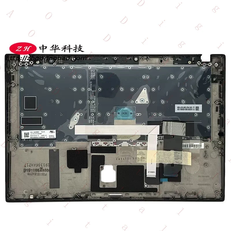 W Palmrest w/Backlit Keyboard Fingerprint for Lenovo T490s T495s T14s 02HM280