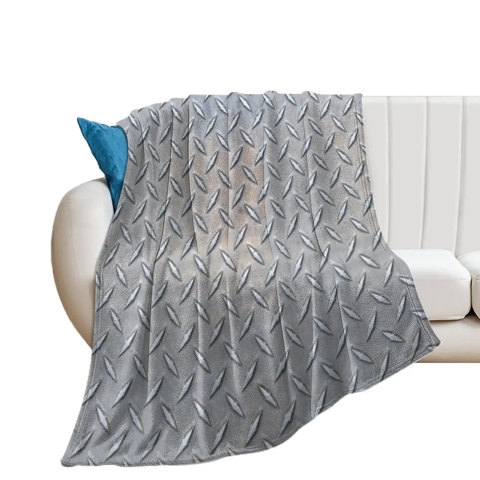 

Diamond Plate - Stainless Steel Throw Blanket Beautifuls Sofa Quilt Thermal Blankets