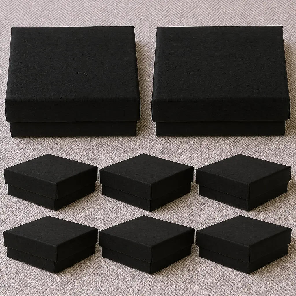 

12Pcs Jewelry Gift Boxes Necklace Bracelet Earring Storage Case Reusable Sturdy Decorative Small Packaging Box for Birthday