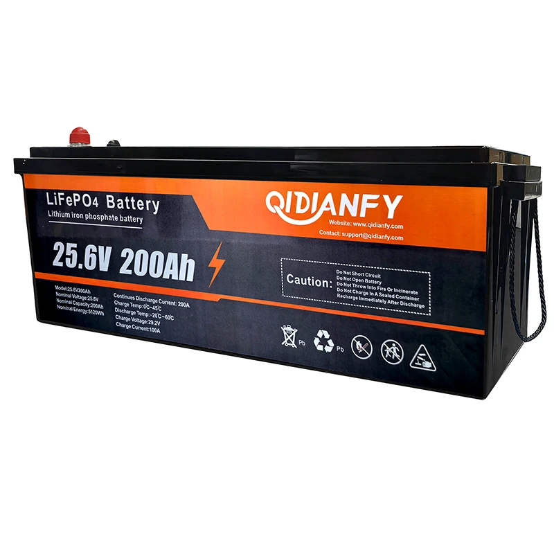 

Аккумулятор Qidianfy LiFePO4 24В 200Ач с BMS 100А, перезаряжаемая литий-железо-фосфатная батарея для автодомов, морских судов, солнечных систем, кемпинга