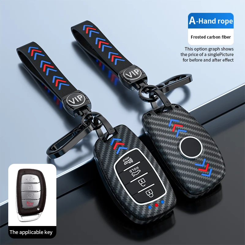 

ABS Silicone Car Key Cover Case Holder Bag Chain Fob for Hyundai Tucson Santa Fe Rena Sonata Elantra Creta Ix35 Ix45 I10 I30 I40