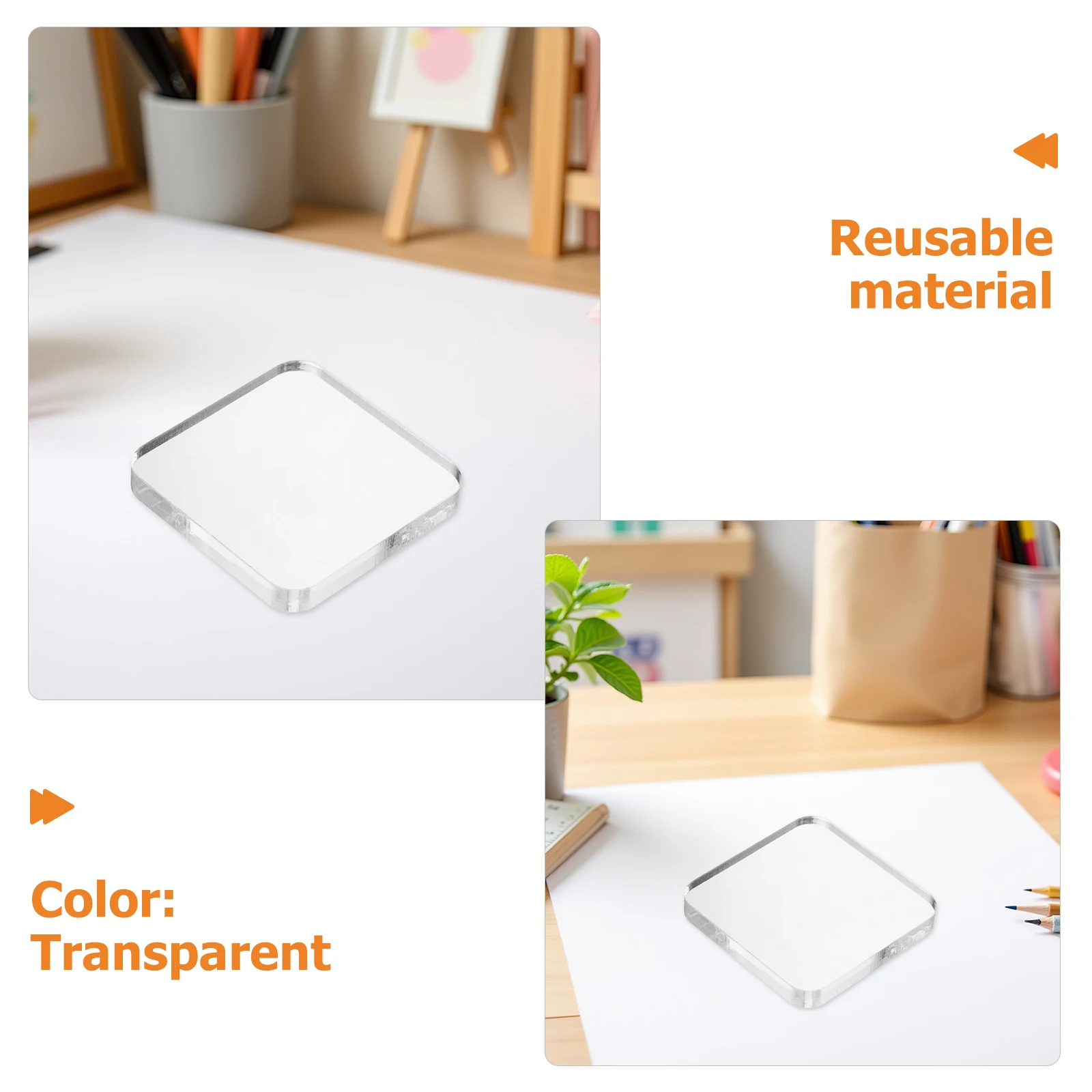 5 stuks kinderen acrylplaten 10 cm vierkante transparante doe-het-zelf-stempelblokken voor creatief knutselen schoolprojecten fijne motoriek