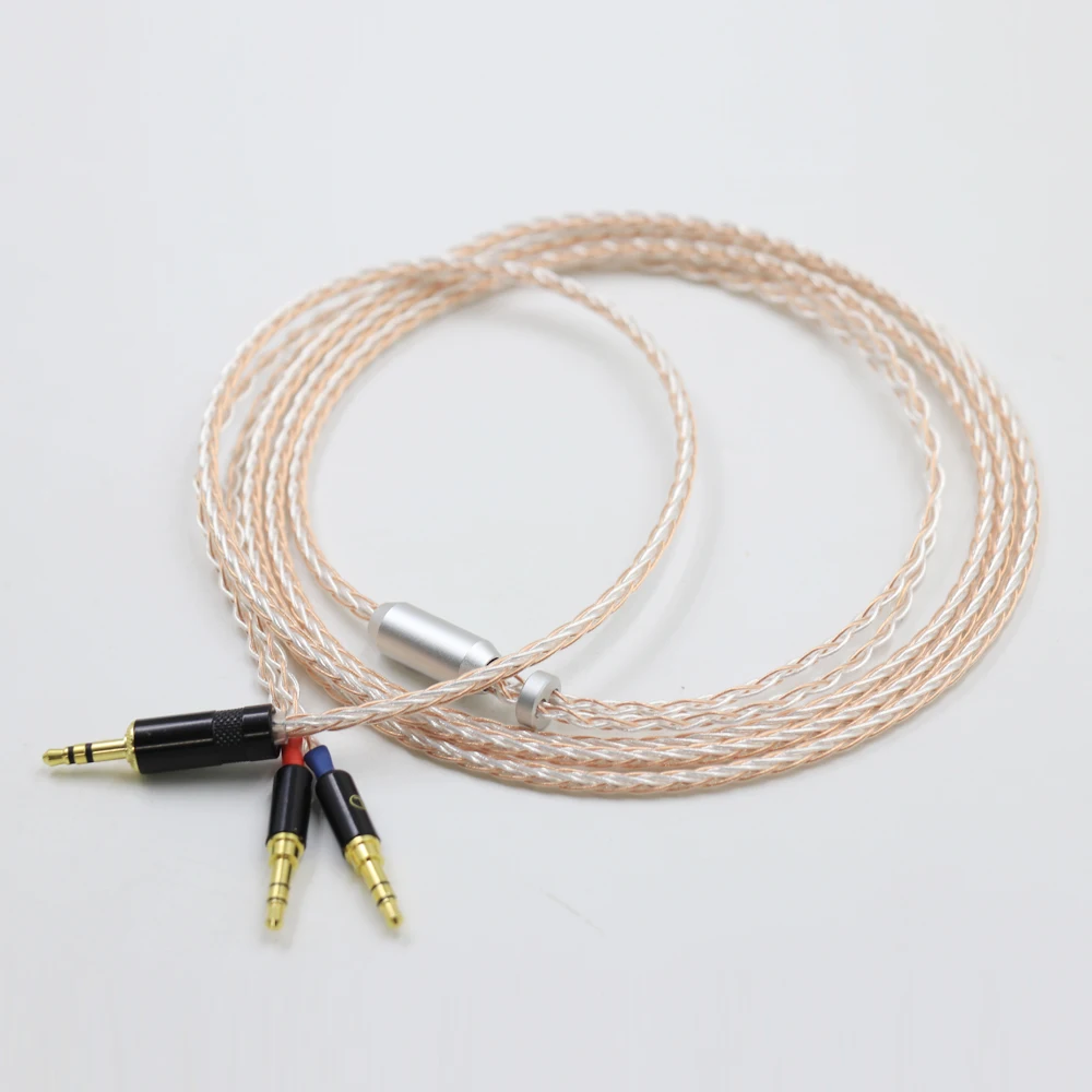 8 Core Copper Silver Mixed Headphone Upgrade Cable for Oppo PM-1 PM-2 Planar Magnetic 1MORE H1707 Sonus Faber Pryma