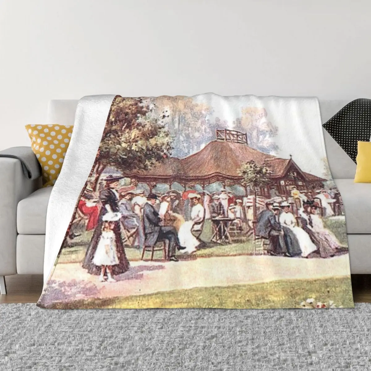 Tea House, Valley Gardens, Harrogate, North Yorkshire, England Throw Blanket Decorative Throw Blanket cosplay anime