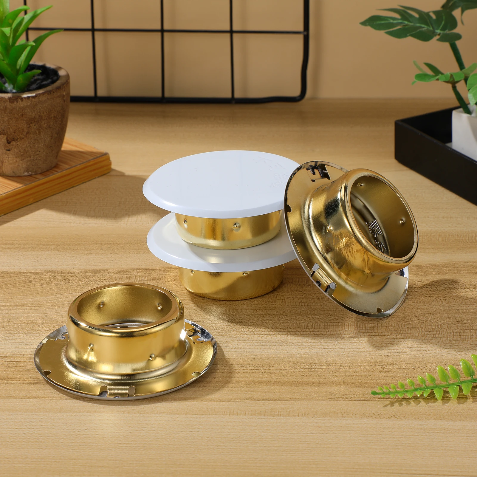 

4pcs Concealed Fire Sprinkler Covers Plate Flat Round Ceiling Cover For Residential Commercial Spaces Metal Sprinkler Guard