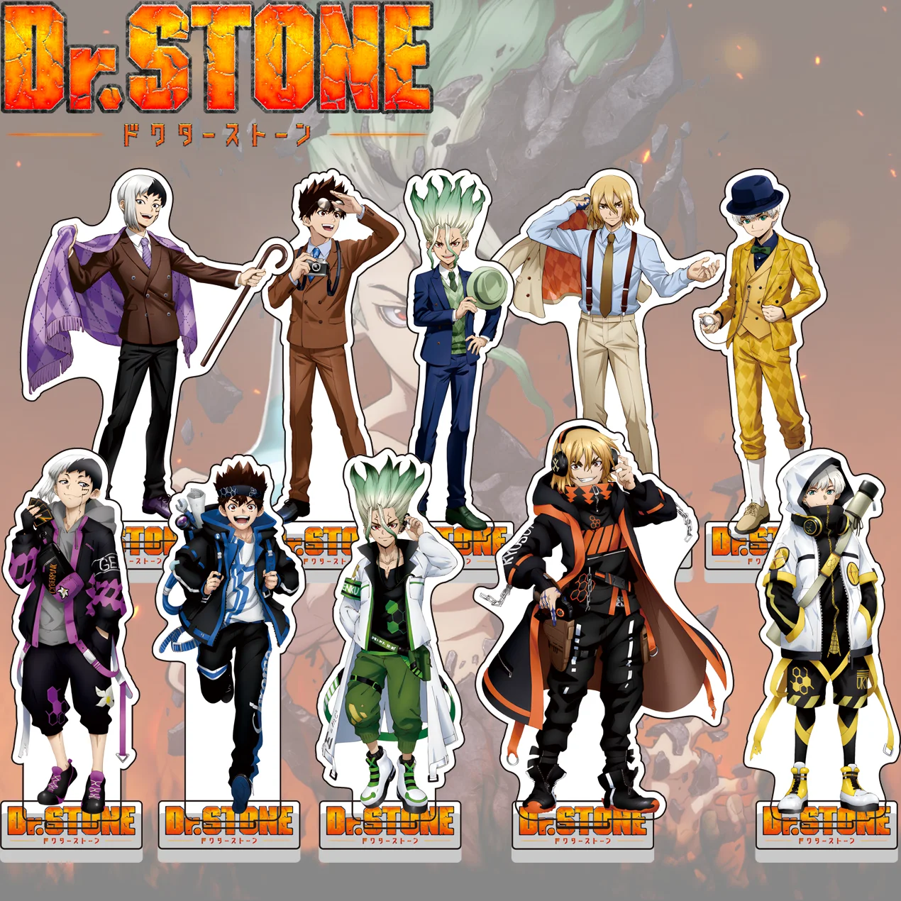 Anime Dr. Stone 15 cm Acrílico Standee Aniversario Edición limitada, tema especial, personaje de exhibición coleccionable de alta calidad