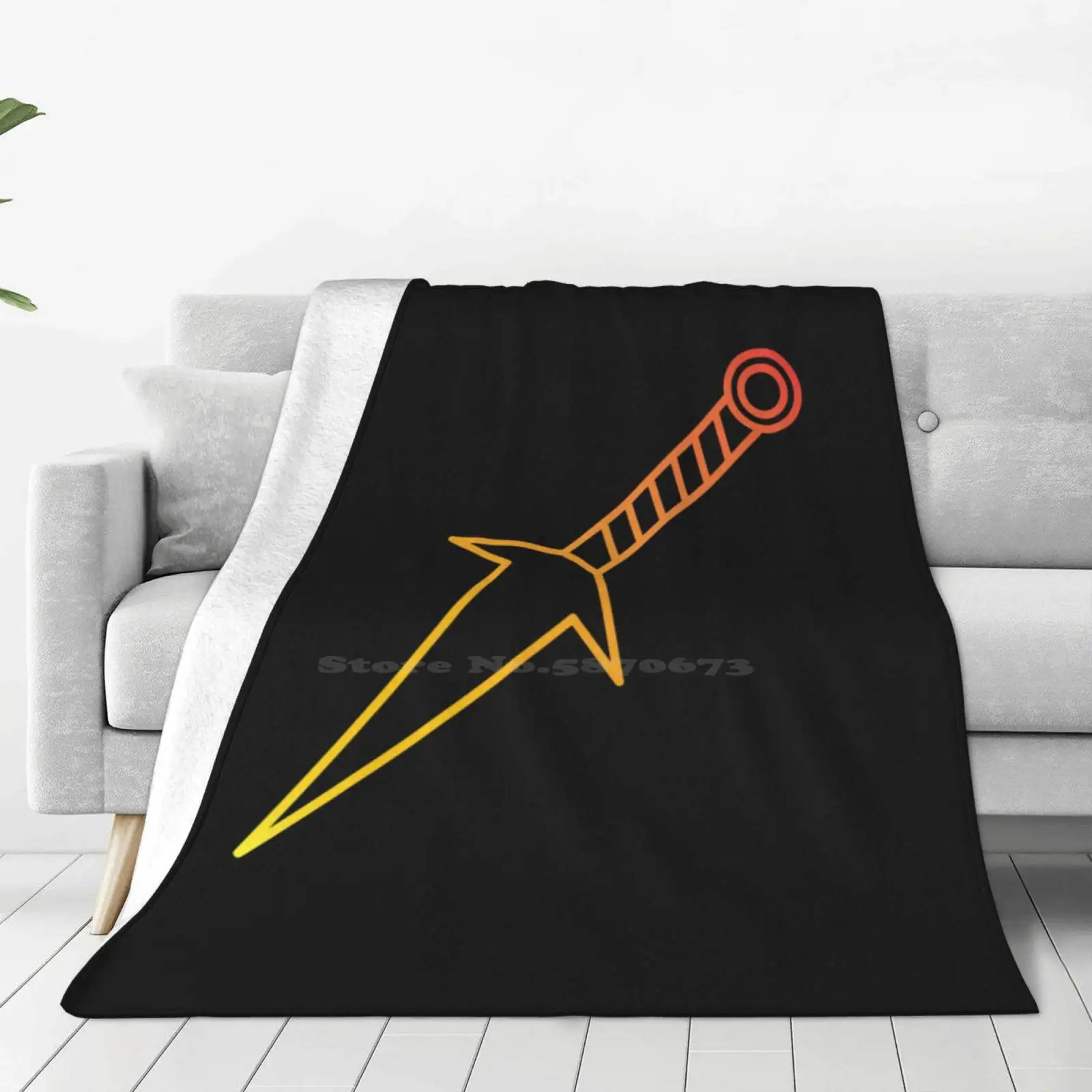 Minato'S Kunai Four Seasons Comfortable Warm Soft Throw Blanket Minato Namikaze Anime Manga Fan Manga Love Manga Design Father