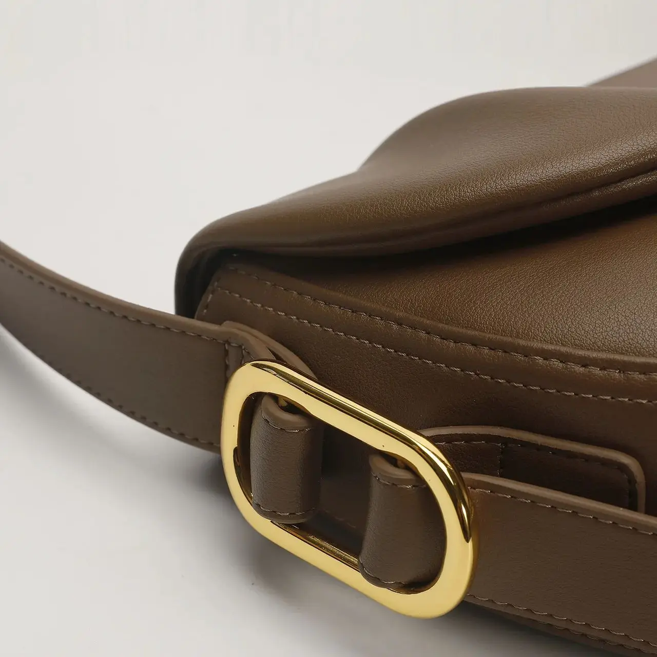 Leather Shoulder Bag Crossbody Bag Cowhide Wrinkled Underarm Saddle Bag Women's Large Capacity