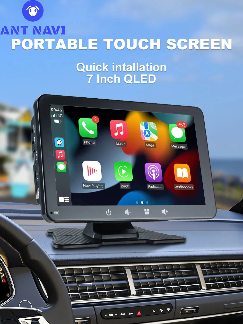 

7 Inch Android Car Radio portable Screen Multimedia Car Android Auto Wireless Carplay Monitor For Volkswagen Audi Ford Universal