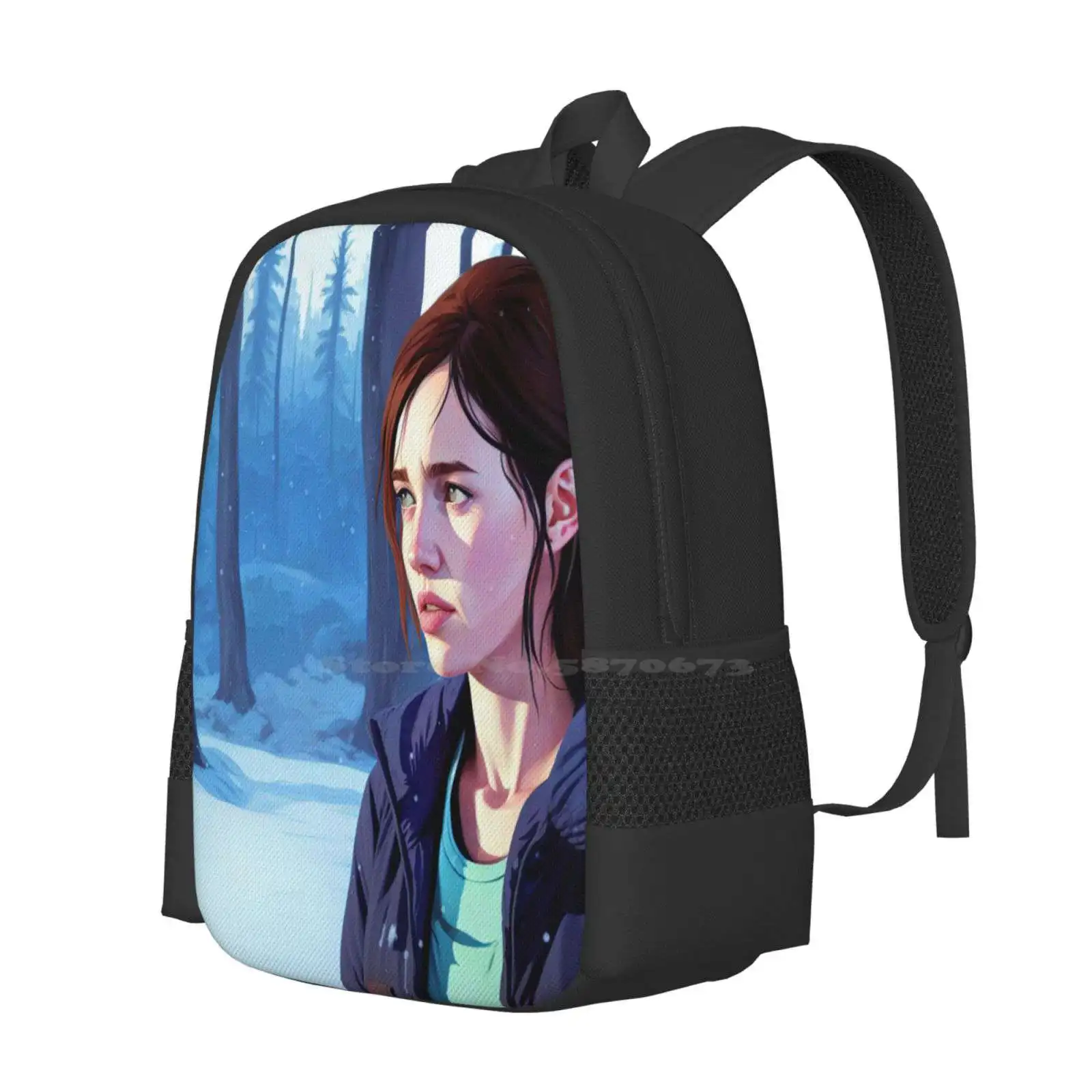 The Last Of Us Part 2 - Ellie Pattern Design Bagpack School Bags The Last Of Us Part 2 Ellie Williams Naughty Dog