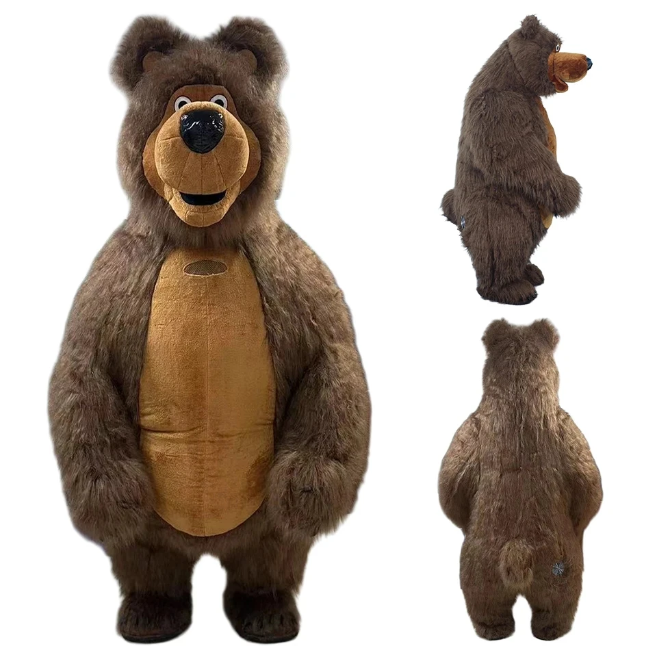 

Large Walking Inflatable Teddy Bear Brown Bear Mascot Costume Halloween Cosplay Birthday Party Anime Doll Costume