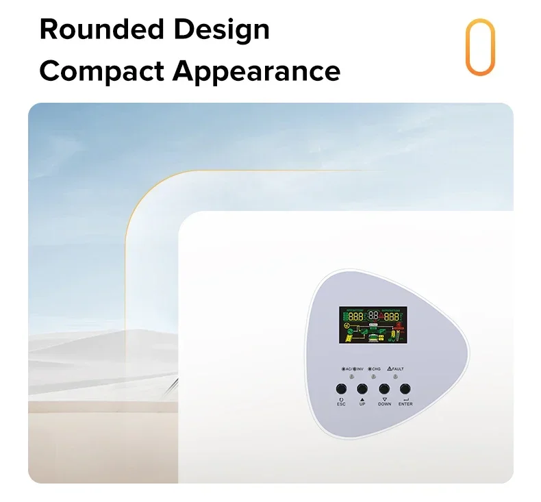 3KW Off-Grid Inverter 24V 48V with MPPT Charge Controller 40-500V Wide PV Input Solar Inverter for Renewable Energy Systems