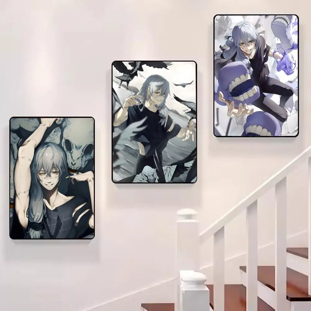 ماهيتو J-Jujutsu Kaisen اللوحة الخط HD طباعة تجعد الحرة جدارية الفن صور لغرفة المعيشة ديكور جدران المنزل قماش