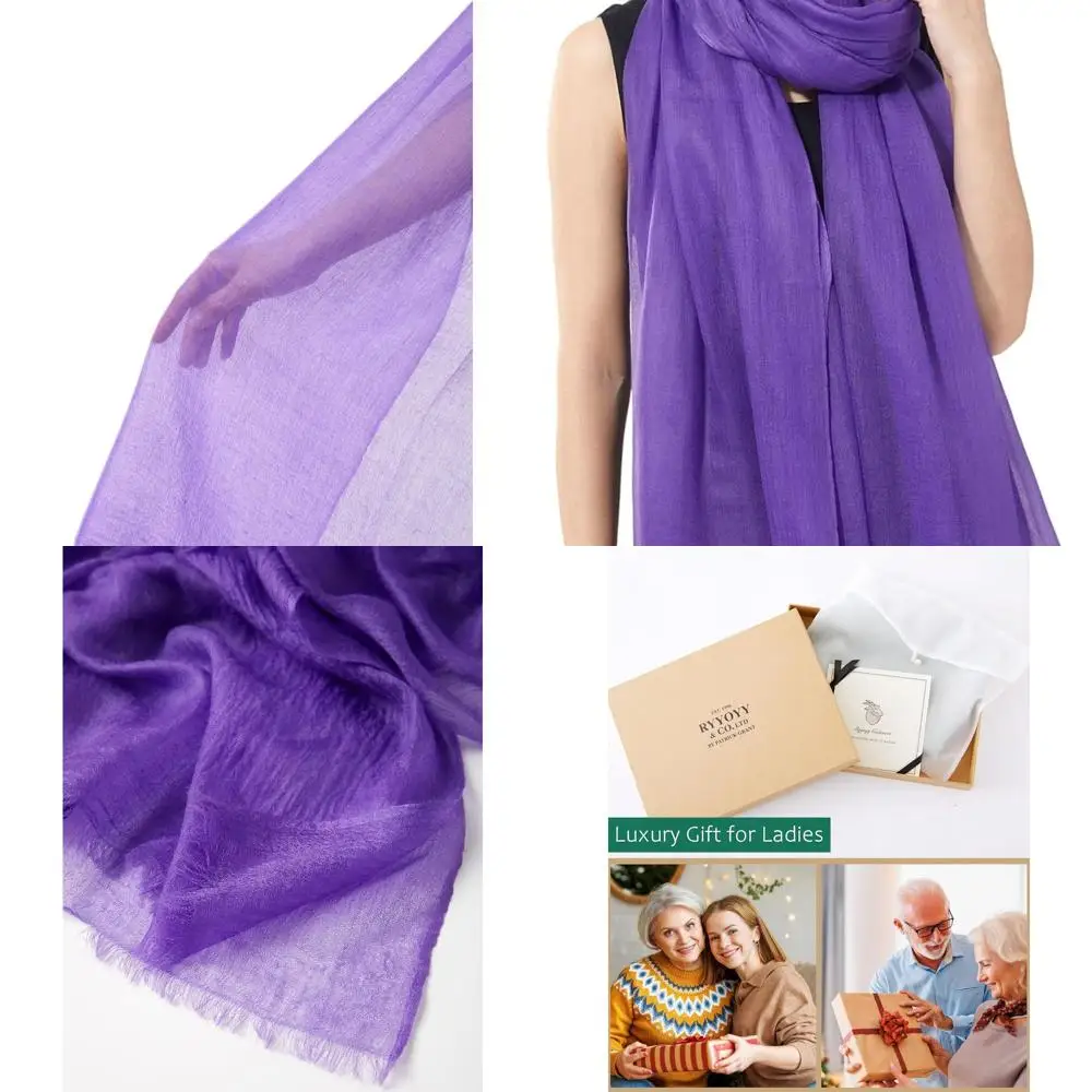 

Luxurious Lightweight Cashmere Shawl, 75x35, Ideal for Travel & Style